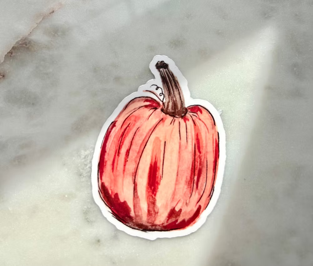 Orange Pumpkin Sticker