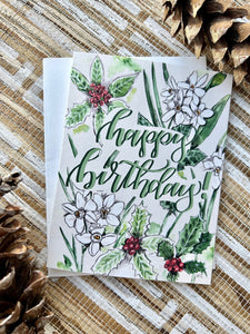 Birth Month Flower - December - Holly & Narcissus