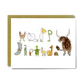 Animal Letters Birthday Card