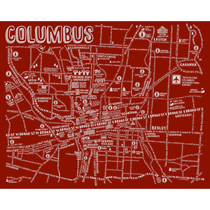 Columbus Ohio Street Map Print B/W (Copy)