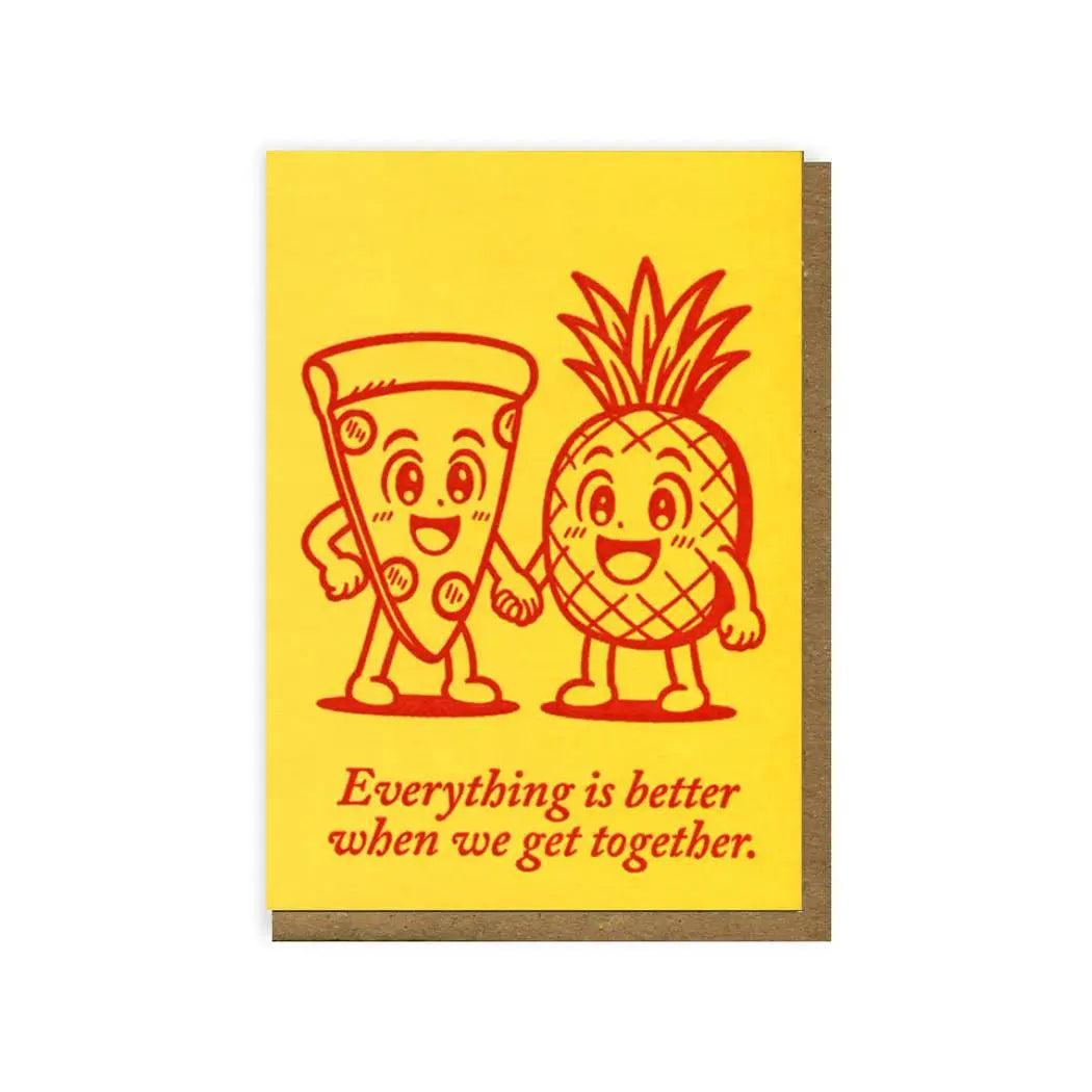 Pineapple Pizza Love Card