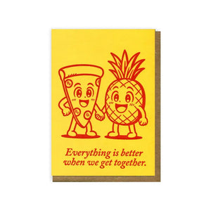 Pineapple Pizza Love Card