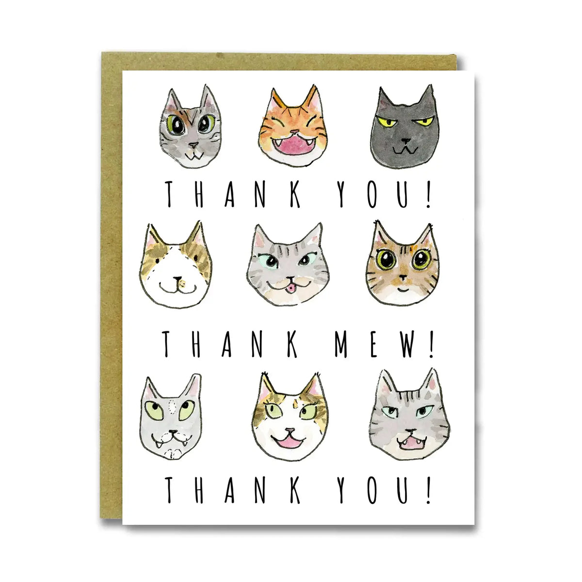 Thank Mew Cats Thank You Card