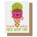 Cutie Kawaii Melt with You Ice Cream Card