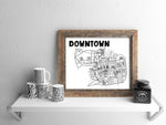 Load image into Gallery viewer, Downtown Columbus Map Print
