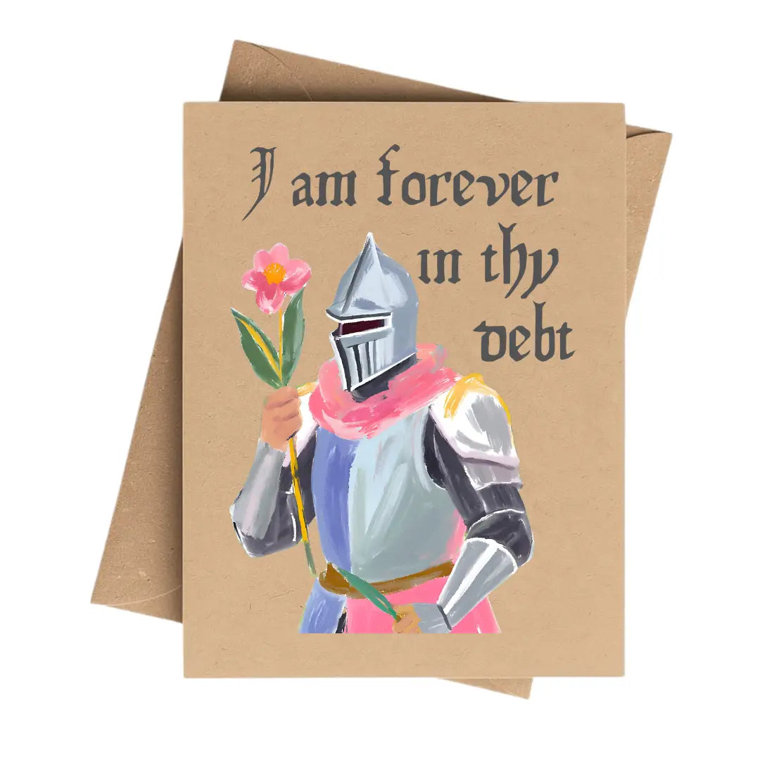 Funny Medieval Knight Thank You Card