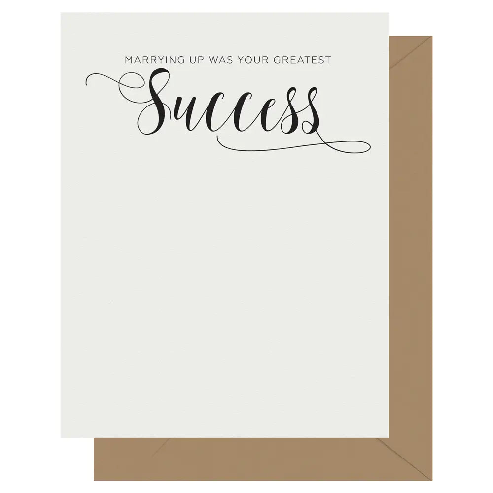 Crass Calligraphy Success Card