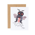 Cute Mothman Introvert Birthday Card