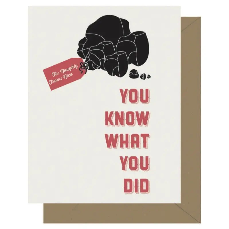 Holiday Know What You Did Card