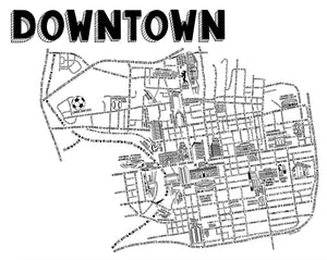Downtown Columbus Map Print