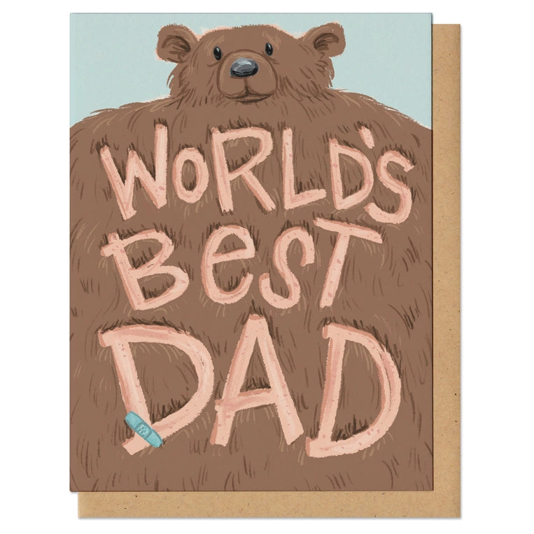 World's Best Dad Bear Greeting Card