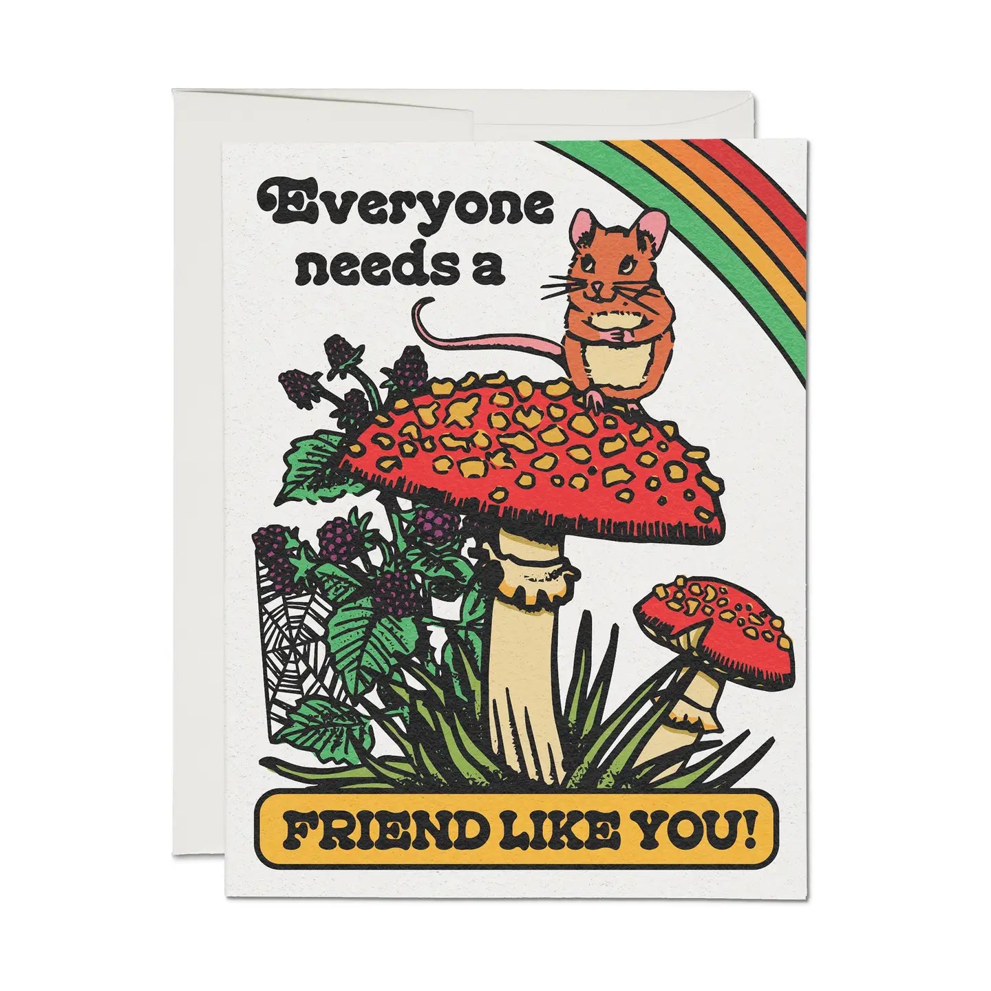 Mouse Friend Greeting Card – On Paper