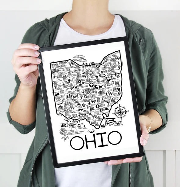 Ohio Map White