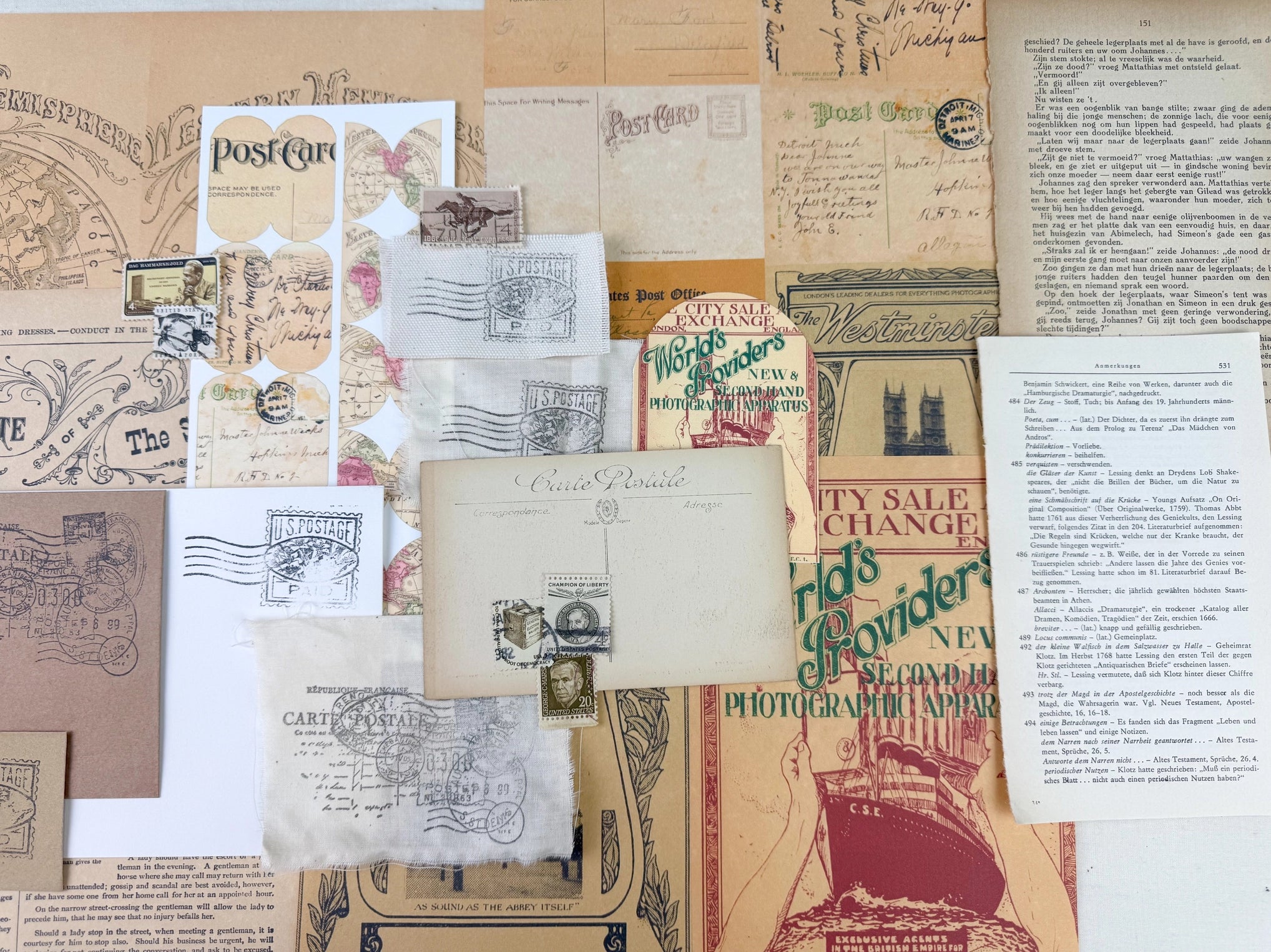 Travel Ephemera Kit For Paper Crafting