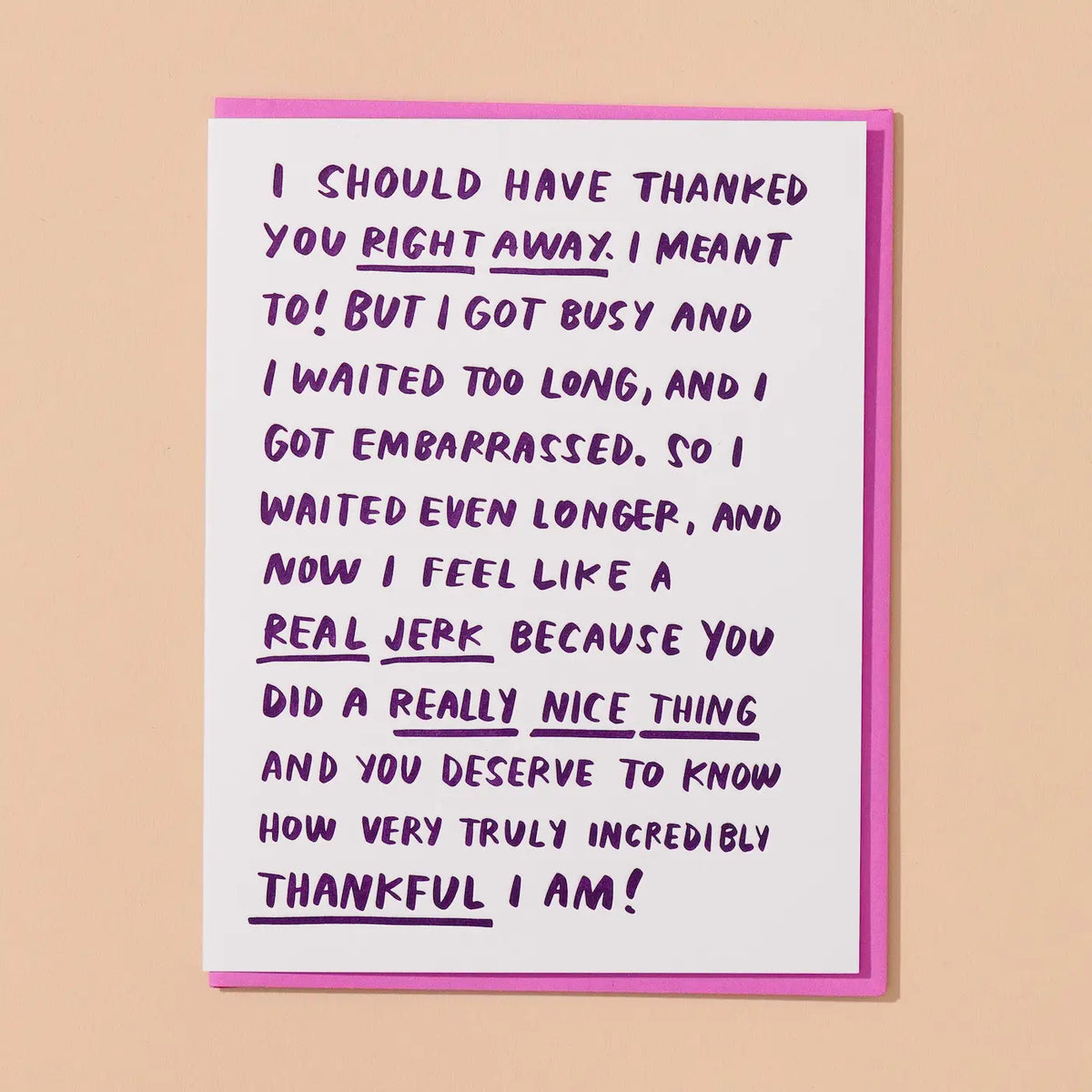 Belated Thank You Card