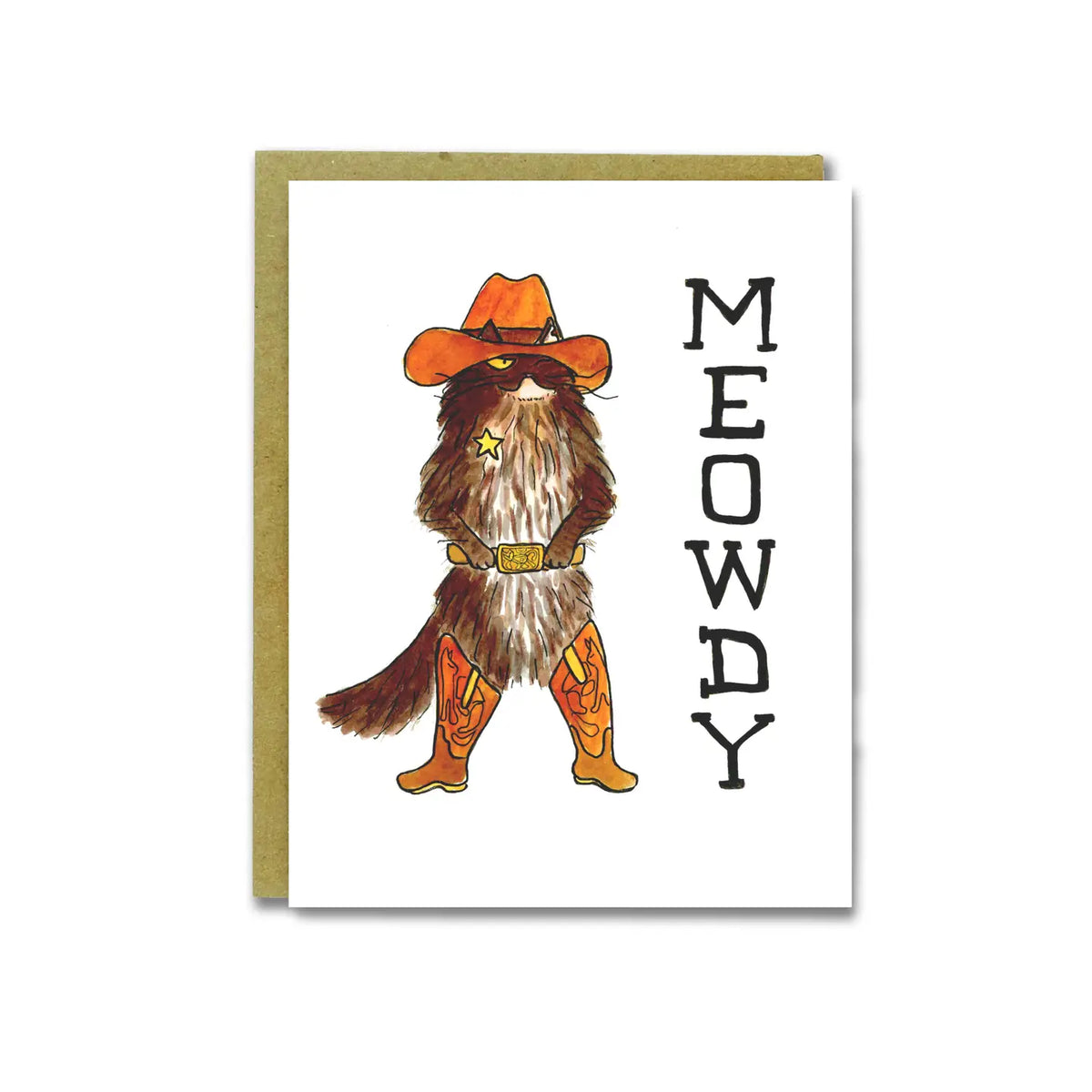 Meowdy Funny Card