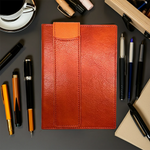 Load image into Gallery viewer, Italian Leather Journal with integrated Pen Holder-5x7"
