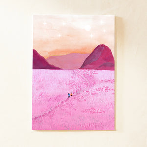 "Wanderlust" Dreamy Landscape Art Folded Greeting Card 5"x7"