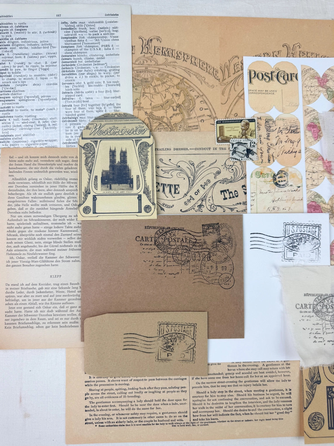 Travel Ephemera Kit For Paper Crafting