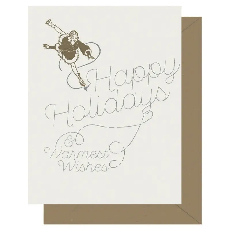 Holiday Warmest Wishes Letterpress Card