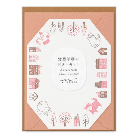 Midori Letterpress Letter Set