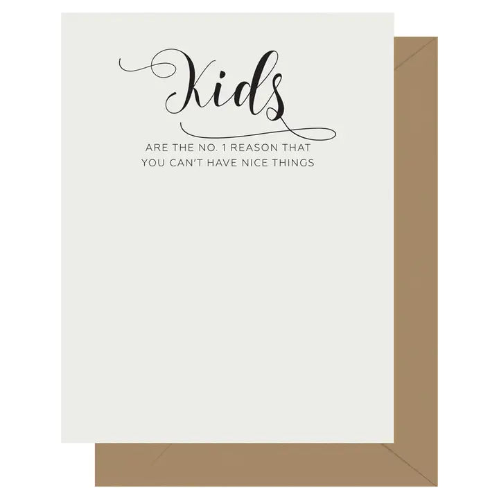 Crass Calligraphy Kids Card