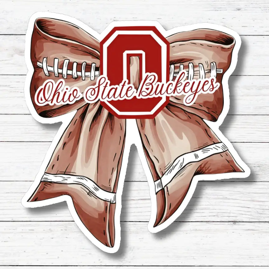 Buckeye Bow Sticker
