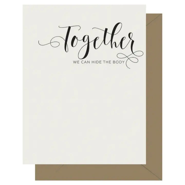 Crass Calligraphy Together Card