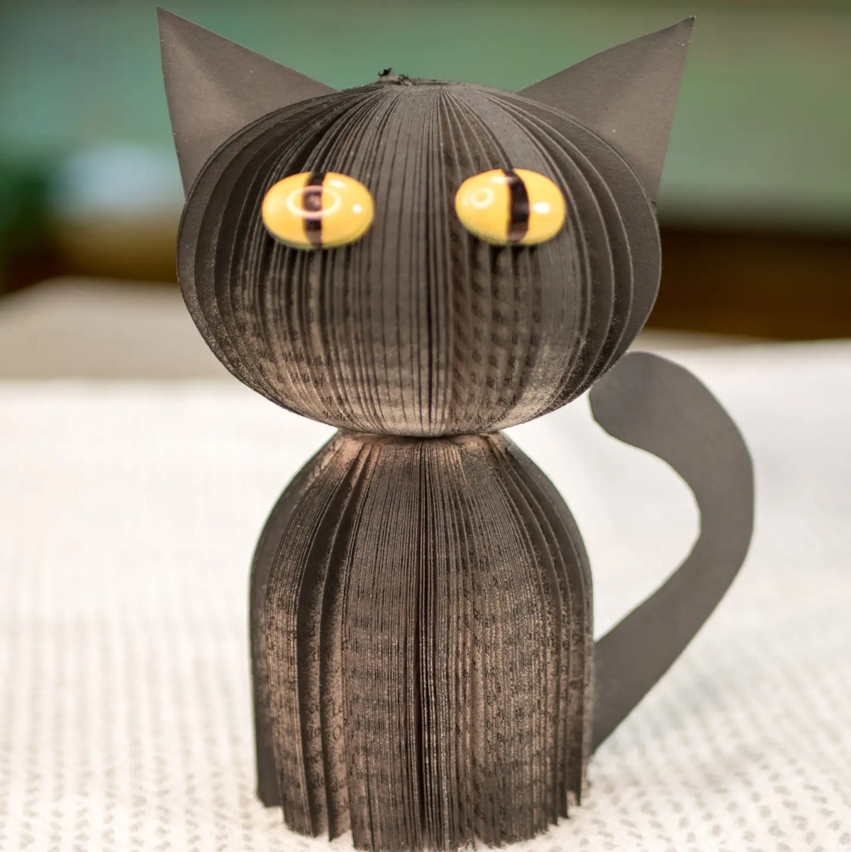 Black Cat Halloween Book Decor