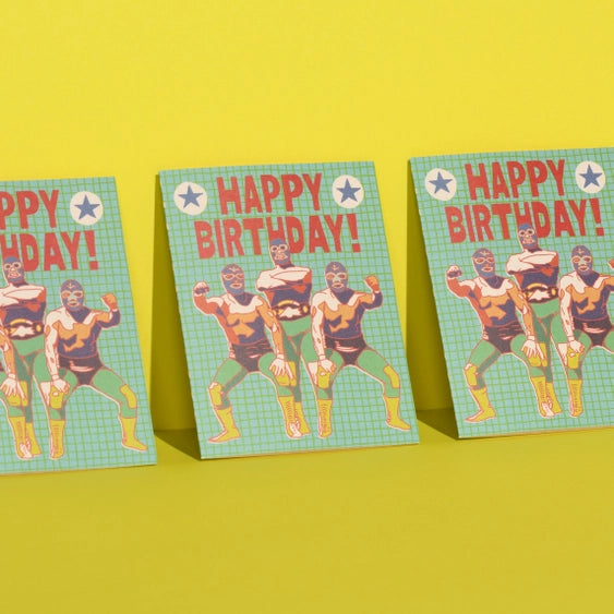 Luchador Birthday Greeting Card