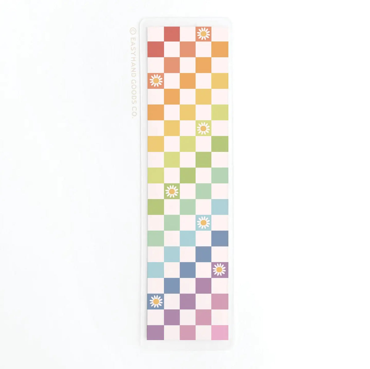 Rainbow Checkerboard Laminated Bookmark