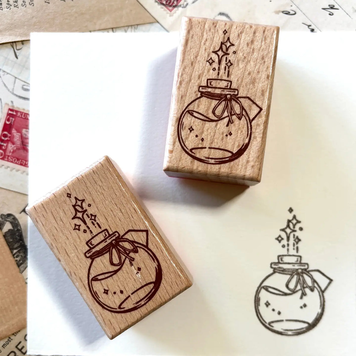 Potion Ink Bottle Rubber Stamp