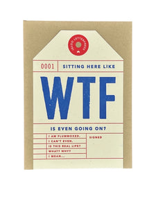 Wtf Paper Posts Wtf Tag Letterpress Card – On Paper