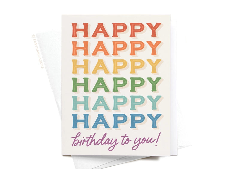 Rainbow Happy Birthday Greeting Card