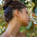 Load image into Gallery viewer, Heart Hoop Earrings
