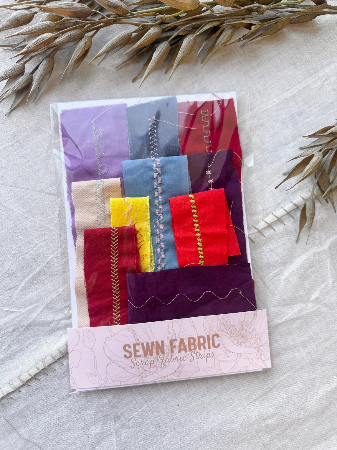 Stitched Fabric Pack- Mixed Media Art Supplies