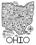 Load image into Gallery viewer, Ohio Map White
