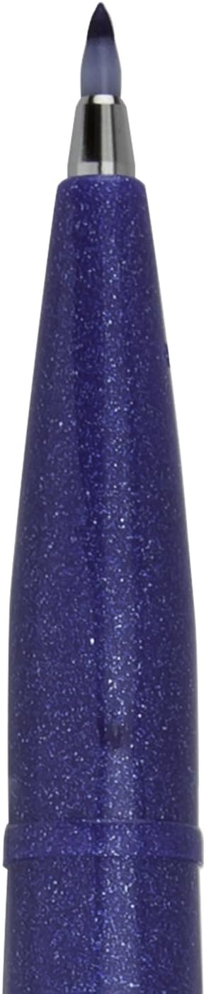 Pentel Arts Sign Pen Touch, Fude Brush Tip, Blue Ink