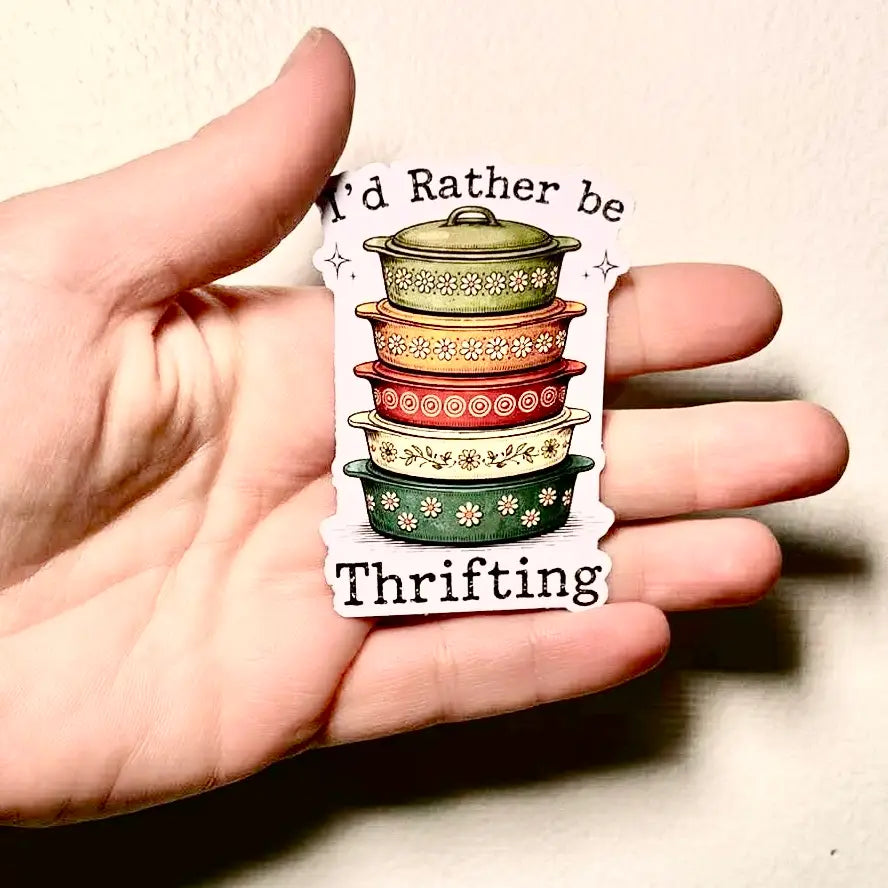 Rather Be Thrifting Cookware Thrifting Sticker