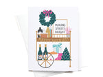 Load image into Gallery viewer, Christmas Liquor Bar Cart Greeting Card
