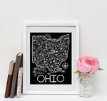 Load image into Gallery viewer, Ohio Map Black
