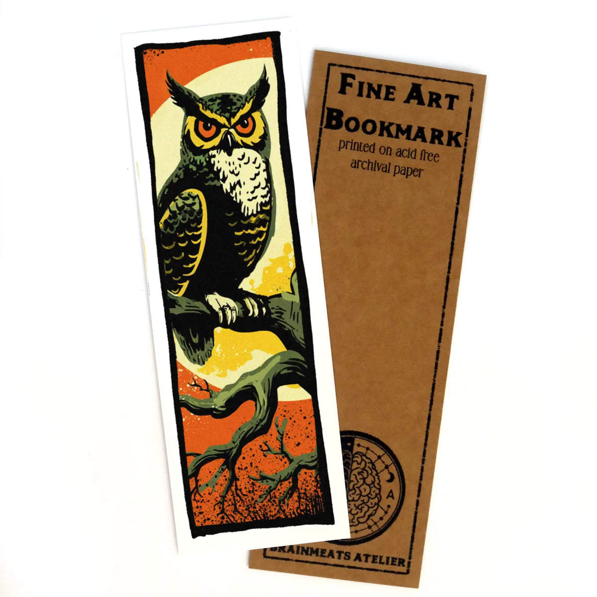 Witchy Halloween Horned Owl Bookmark