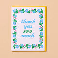 Thanks Sew Much Letterpress Card