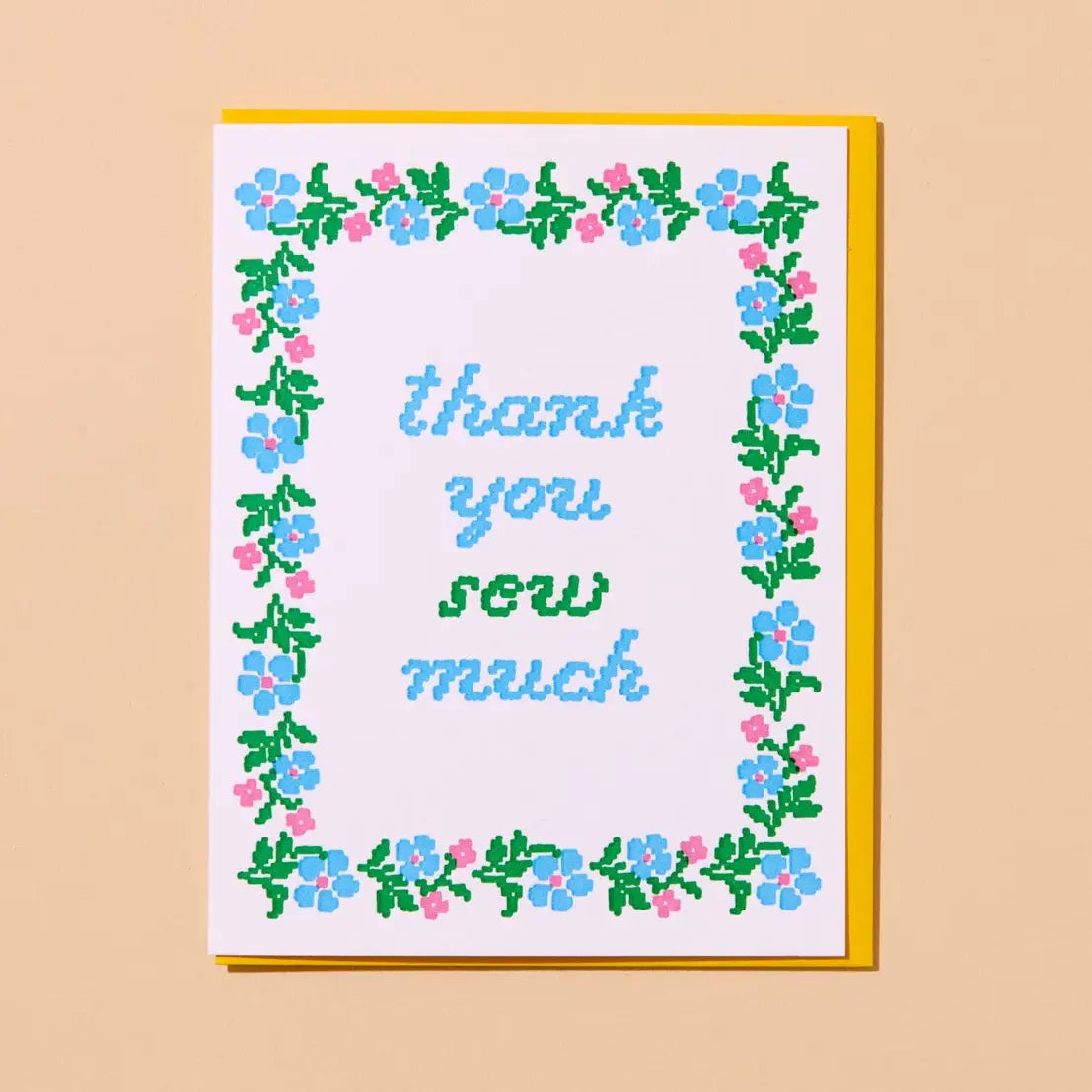 Thanks Sew Much Letterpress Card