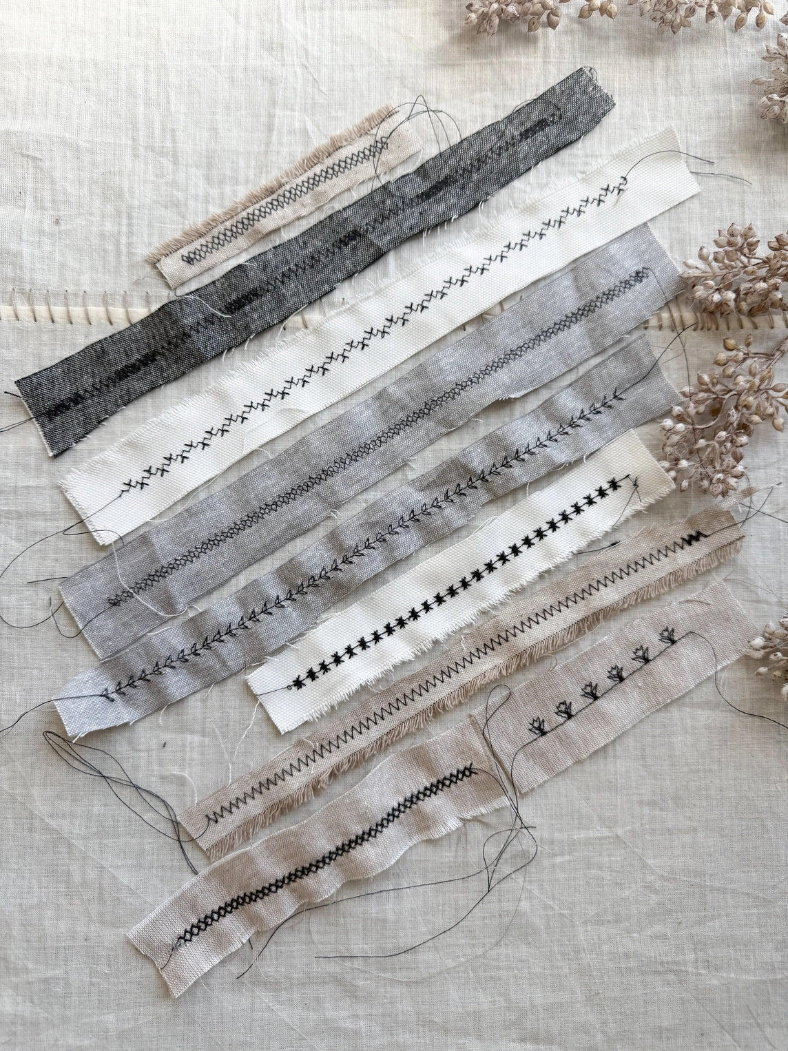 Stitched Fabric Pack- Mixed Media Art Supplies