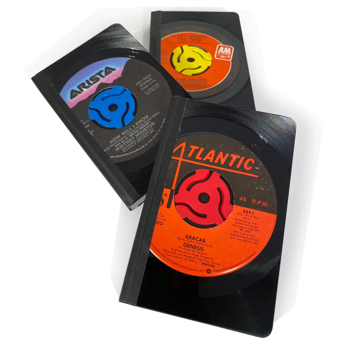 Recycled 45RPM Vinyl Record Pocket Journal