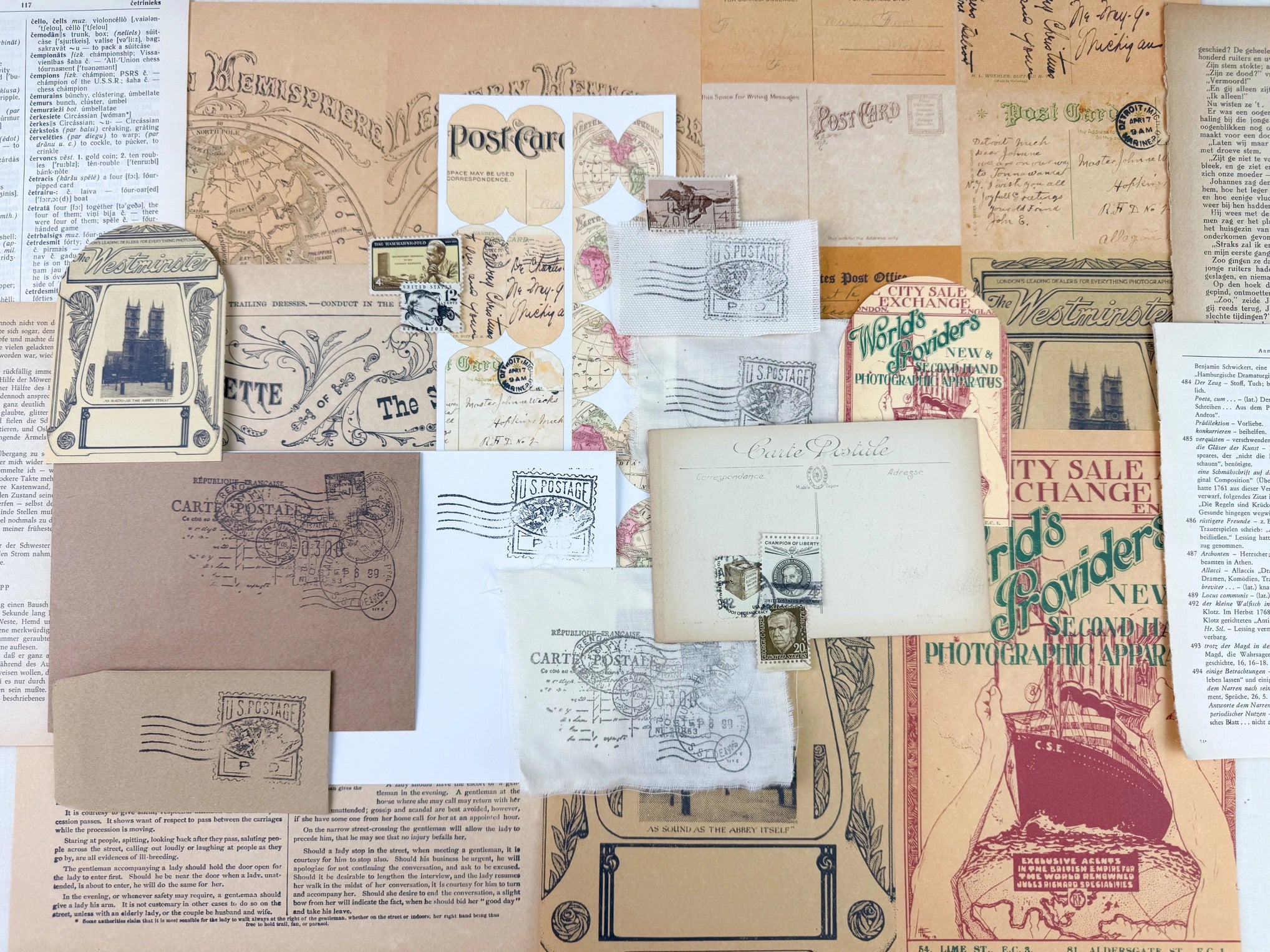 Travel Ephemera Kit For Paper Crafting