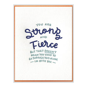 Fierce Message Strong and Fierce Encouragement Card – On Paper