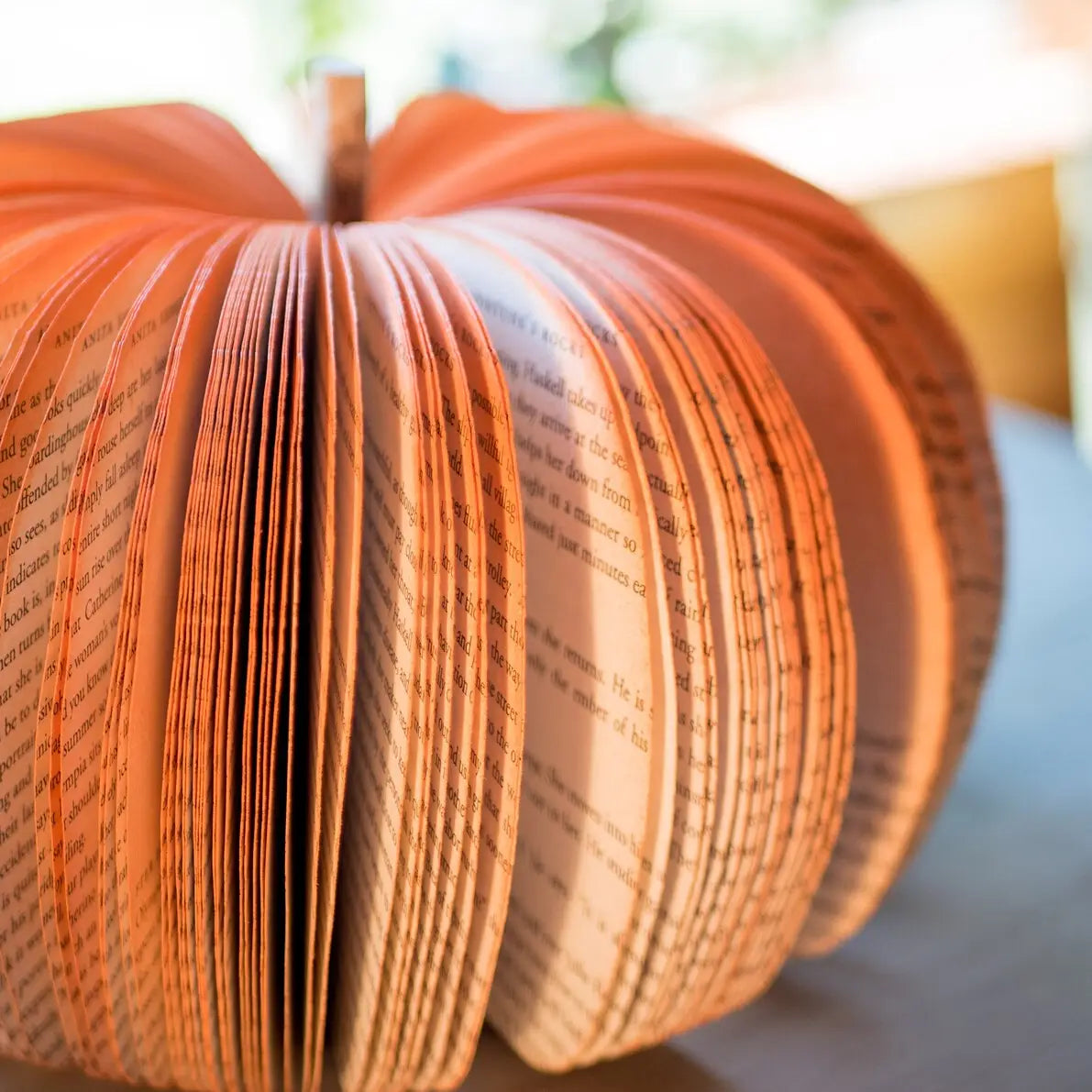 Large Fall Pumpkin Book Decor