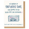 Car Manual Father's Day Greeting Card